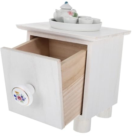 Accessoire Photo Bébé en Bois Blanc, Cabinet pour Séance -né | Décor Chambre Bébé, Lignes Épurées Chic, Usage Polyvalent et Finition Sûre