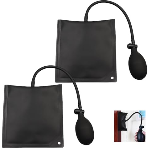 Daryunk 2Pcs Air Wedge Up Bag Inflatable Lifting Cushion Car Pump Wedge Air Bags, for Door Window Installation Car Repair Shim Doorstop for Lifting Door Pump Kits Wedge Up Tool
