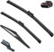 AlbaEUC Balais d'essuie-Glace Avant et arrière pour Nissan Juke F16 2019-2023，Brosses for vitres de Pare-Brise Lot de 3