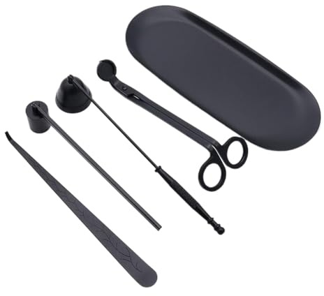 Xnuiasqe Coupe-mèche de bougie 5 en 1 - Kit d'entretien de bougies - Cadeau pour les amateurs de bougies parfumées