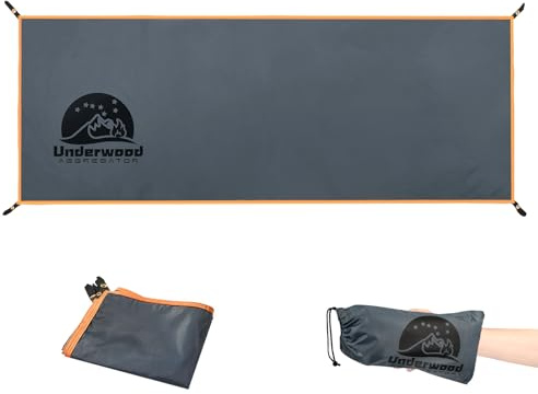 Underwood Aggregator Waterproof Multi-Purpose Camping Tarp & Groundsheet - Heavy Duty, Ultralight Tent Footprint Ground Mat for Camping, Hiking, Picnic, Awning - Includes Storage Bag