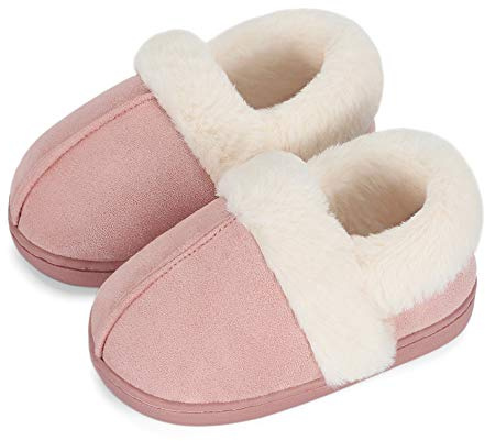 LACOFIA Barn pojkar flickor vintertofflor barn minnesskum toffel varm fleece halkskydd hemskor