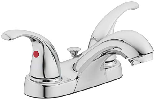 Aqua Vista 15-B42WP-CH-AV Two Handle Bathroom Sink Faucet, Polished Chrome