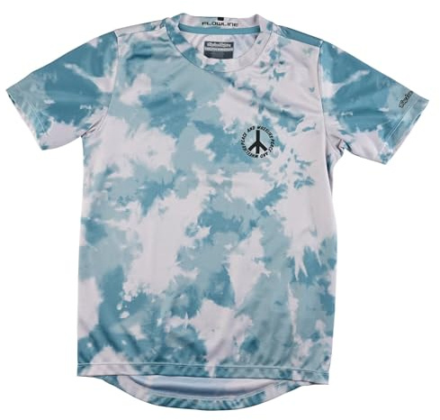 Troy Lee Designs Short Sleeve Flowline Youth Mountain Bike Jersey, Plot, Ivy, X-Large