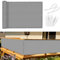 Sunnylaxx Balkon Sichtschutz 100x300cm, Hellgrau Balkonverkleidung Balkonabdeckung Balkonbespannung Blickdichte Windschutz und UV-Schutz mit Kabelbinder