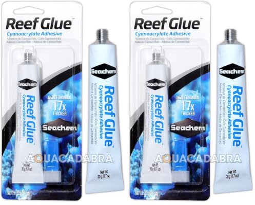 Seachem 67131150 Reef Glue Cyanoacrylate Gel Coral Frag Mounting, 20g (Pack of 2)