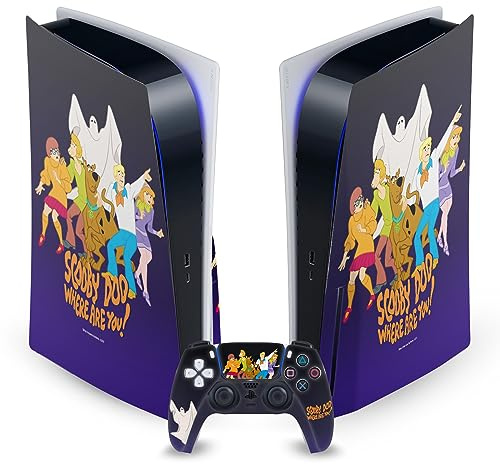 Head Case Designs sous Licence Officielle Scooby-Doo Où Êtes Vous? Graphismes Vinyle Plaque Frontale Autocollant De Jeu Peau Compatible avec Sony PlayStation 5 PS5 Disc Console & DualSense Controller
