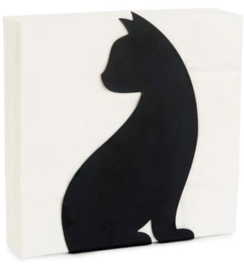 balvi Serviettenhalter Feline Farbe Schwarz Geeignet für Verschiedene Größen und Formen Aus Metall