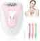 Bubbacare Epilierer Damen, Gesichtsepilierer mit 36 Pinzetten und LED-Licht, Kabelloser Epilierer für Gesicht, Körper, Bikini und Beine, Rosa, mit USB-Ladeleitung