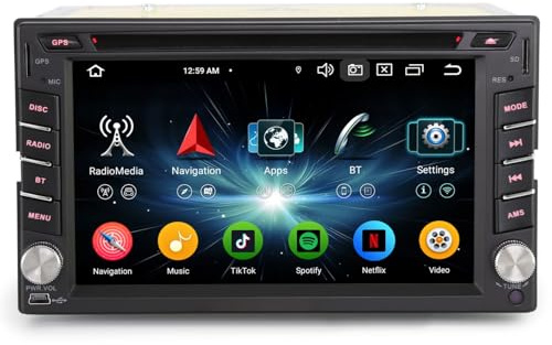 8 Kern 2.2GHz CPU 4GB 64GB Android 14 Autoradio Doppel Din mit CD-Player Wireless Carplay Android Auto Radio 2din DVD WiFi 4G GPS DSP SWC IPS-Touchscreen Bluetooth 5.0