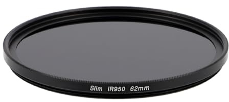 Filtro a infrarossi IR 950 nm – Massima azione infrarossa per fotocamera e obiettivo 62 mm