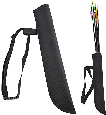 AMEYXGS Archery Arrow Quiver Arrow Holder Tube Adjustable Belt Waist Hanged Carry Bag Hunting Accessories for Right and Left Hand (Black)