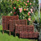 HELO Weidenzaun Beeteinfassung Weide Palisade Beetumrandung Beet Natur Begrenzung (1 Stück, 10 x 60 cm)