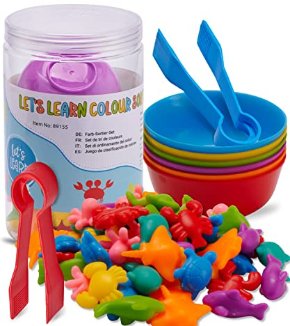 Jaques of London Colour Sorting Toys for Toddlers | Educational Toys for 3 4 5 Year olds | Under the Sea Counting Toys | Montessori Toys | Since 1795