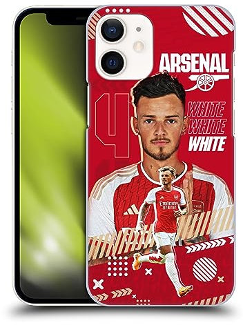 Head Case Designs Officially Licensed Arsenal FC Ben White 2023/24 First Team Hard Back Case Compatible With Apple iPhone 12 Mini