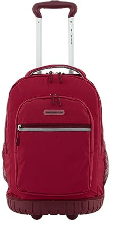 Travelers Club 20 Rolling Backpack with Laptop Compartment, Red, 20-Inch, 20 Rolling Backpack with Laptop Compartment