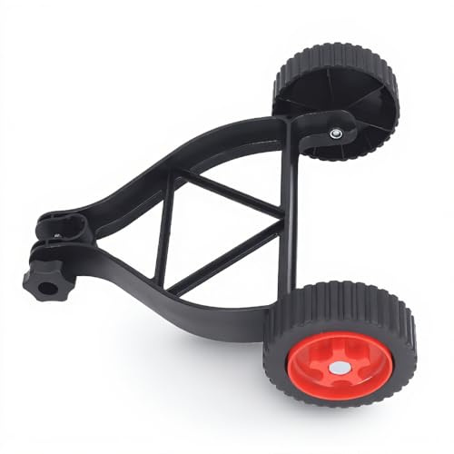 FAUOSWUK Roue De Support Pour Débroussailleuse Support Avec Roue Pour Debroussailleuse Tondeuse À Gazon, Roues Auxiliaires, Hauteur Réglable, Fixation Pour Roues