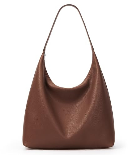 KALIDI Slouchy Tote 18L Vegan Leather Crescent Hobo Zipper Fall Winter Bag