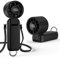Eoboya Handheld Portable Fan, 100-Speed Adjustable,5000mAh,USB Rechargeable,7-Blade High-Speed Cooling, LED Display, 3-in-1 Foldable Desktop & Handheld & Neck,for Outdoor/Travelling/Home/Office(Black)
