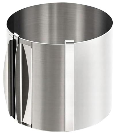 Anillos para hornear, molde de 20 cm de alto, marco de pastelería, herramientas de decoración premium, accesorios para hornear postres, 20 cm, ideal para pasteles y pasteles, acero inoxidable