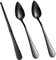 3uds Cucharas y Cuchillo Dentados para Pomelo, Utensilios Curvos Acero Inoxidable Servir Pomelo para Cítricos Limón Kiwi Melón Lima Pitahaya Herramienta Comer Fruta (Negro)