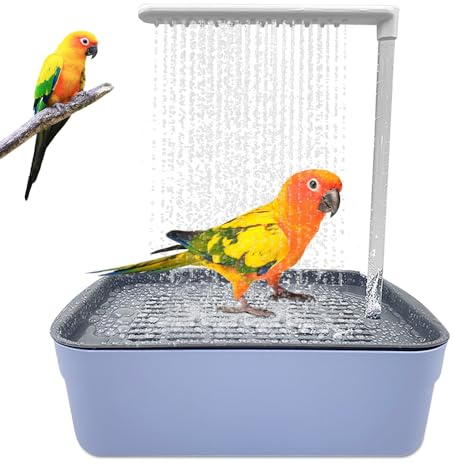 TGKYK Doccia per Uccelli Pappagalli, Doccia per Uccelli per Pappagalli, Bagno per Uccelli, Vasca Automatica per Pappagalli, Doccia per Uccelli per Pappagallini, Pappagallini, Calopsiti