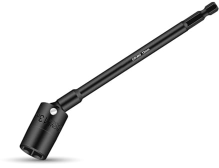 Adaptador de manguito de taladro de 360 grados, vástago hexagonal, cabezal cuadrado giratorio, juego de herramientas de extensión giratorias, adaptador de llave de vaso articulada