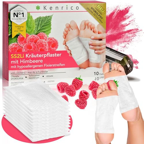 KENRICO SS2Li Kräuterpflaster mit Himbeere [100% natürlich] Fusspflaster Vitalpflaster