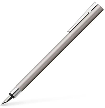 Faber-Castell 342102 - Füller Neo Slim Edelstahl, Federbreite EF, silber matt
