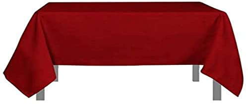 Soleil d'ocre, Alix Mantel Cuadrado Antimanchas, Poliéster, Rojo, 140x140 cm