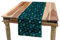 ABAKUHAUS Tropisch Tischläufer, Exotische Ginkgo-Blätter Motif, Esszimmer Küche Rechteckiger Dekorativer Tischläufer, 40 x 225 cm, Türkis Teal