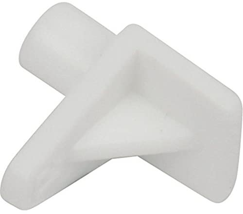 Merriway BH06739 (48 Pcs) Spade Type Push-in Shelf Support, White Plastic - Pack of 48 Pieces