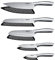 hecef Premium Kitchen Knife Set of 5, Satin Finish Blade with Hollow Handle, Includes 8 Chef, 8 Bread Knife,8 Santoku,5 Utility & 3.5 Paring Knife