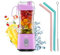 Portable Blender,Vaeqozva 380ML Mini Blender Smoothie Maker on the go,Personal Blender USB Rechargeable Small Smoothies Blender,4000 mAh Pink Battery Blender for Travel Gym Kitchen Office