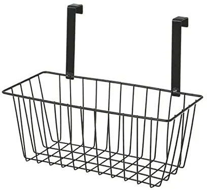 PLUS HOME CESTA COLGANTE PUERTA METAL NEGRO 28 X 12 X 22,50 CM.