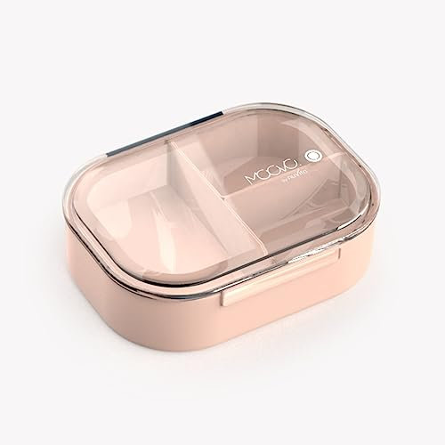 Nuvita 4420 | Contenitore Porta pranzo con 3 scomparti | Lunch Box con Capacità di 490 ml | Schiscetta per Bambini | Bento Box riscaldabile | Contenitore portapranzo | English Rose