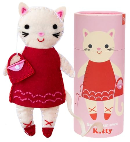 Rex London Plüschtier Nähset “Katze”: DIY (zum selbst nähen) Sew your own cat