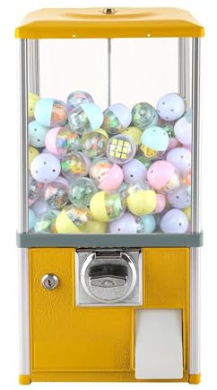Gum Drops Mini varuautomat, godisautomat Prisautomat Gumball automat stor kapsel för 1,1-2,1 prylar (en färg gul)