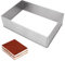 LDXDRU Adjustable Baking Frame 30-56cm x 20-36cm, 8cm Height Rectangular Cake Ring, Stainless Steel Cake Mold Cake Tin Cake Cutter for DIY Dessert Pizza Kitchen Baking