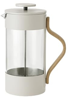 Stelton Emma French Press Kaffeebereiter, Skandinavisch Design, lackierter Stahl & Buchenholz Griff, Umweltfreundlich, 170 Zeichen Max.