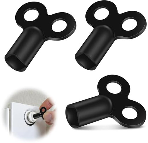 3 Stück Heizungsentlüftungsschlüssel，Heizkörper Entlüftungsschlüssel，Heizungsschlüssel，Universal für alle Heizkörper