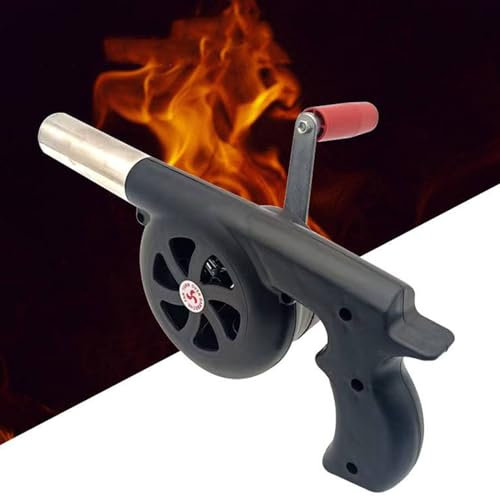 Accessoires de Barbecue, souffleur à manivelle pour Forge de Forgeron - souffleur de Barbecue Manuel en Fer, Petit Ventilateur à manivelle, Soufflet pour Barbecue au Char