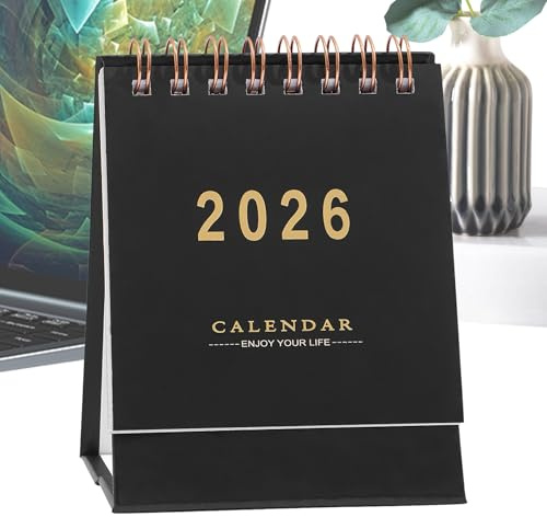 Mini Calendrier De Bureau - 2026 Calendrier Petit Calendriier De Burreau | Organisateur De Tâches Et De Rendez-vous De Dessk Callendar Compact Callendar | Calendriier De Table De Bureau Élégant P