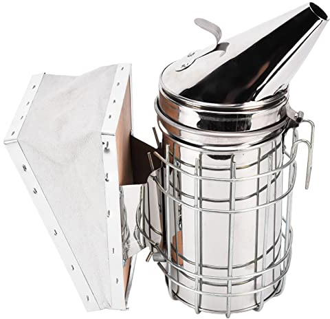 Beekeeping Starter Kit | 10 - Piece Apiary Tool Set with Smoker, Scraper & Bee Brush | Stainless Steel Beekeeping Supplies for Honey Harvesting/Colony Inspection