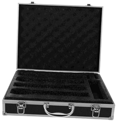 MFMEXUL Estuche de Almacenamiento para Micrófonos, Maletín para Micrófono, Kit de Micrófonos Portátiles a Prueba de Golpes, Rígido
