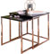 FineBuy Satztisch CHUR Beistelltisch MDF/Metall, Couchtisch Set aus 2 Tischen, Kleiner Wohnzimmertisch, Metalltisch mit Holzplatte, Ablagetisch modern