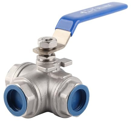 Robinet à bille en acier inoxydable SUS304, Type T, filetage femelle, vanne d'arrêt 3/4 DN20