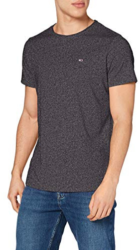 Tommy Jeans Herren T-Shirt Kurzarm TJM Slim Slim Fit, Schwarz (Black), XS
