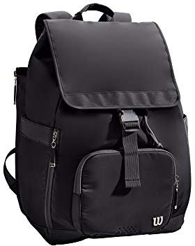 Wilson Damen Tennisrucksack Foldover, Bis zu 2 Schläger, Schwarz, WR8011701001