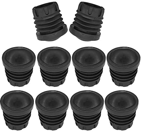 cyclingcolors 10x Pied Chaise Renforcé Antidérapant Embout Tube Rond Rentrant Caoutchouc 75kg par Pied Bouchon Meuble Table Bureau Protection Sécurité Collectivité Ecole Loisir (Øext 27mm)